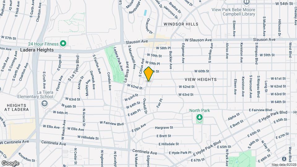 6116 Overhill Dr Mapa y Detalles de la Ubicación