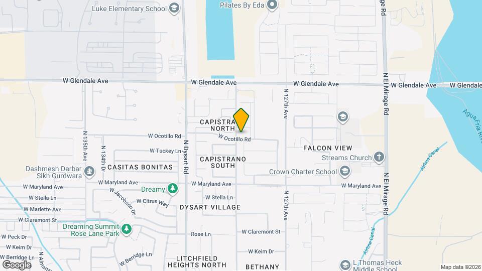12862 W Ocotillo Rd Map and Location Details
