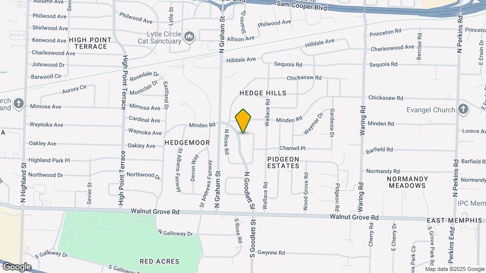 196 N Goodlett St Map and Location Details