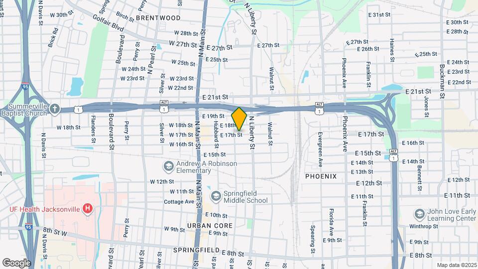 211 E 17th St Map and Location Details