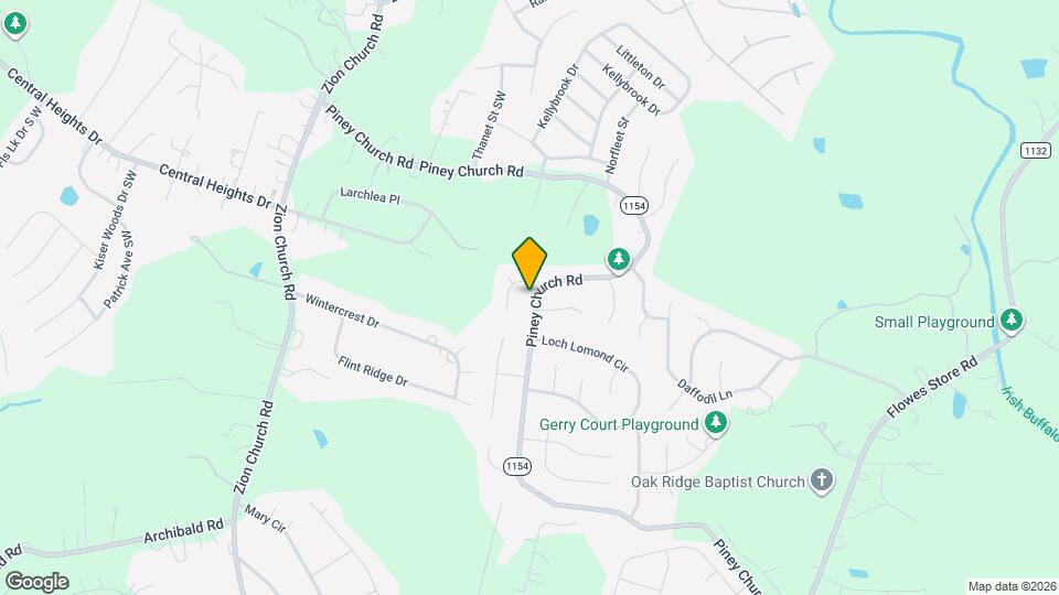 1070 Piney Church Rd Map and Location Details