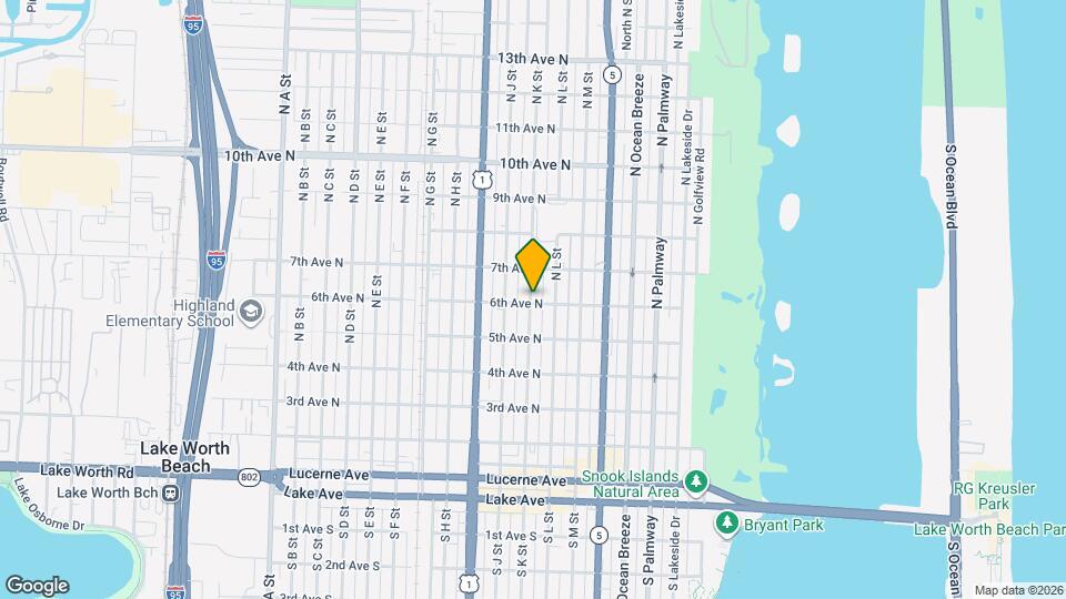 604 N K St Map and Location Details