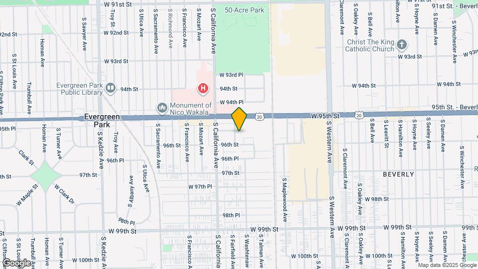 9535 S Fairfield Ave Map and Location Details