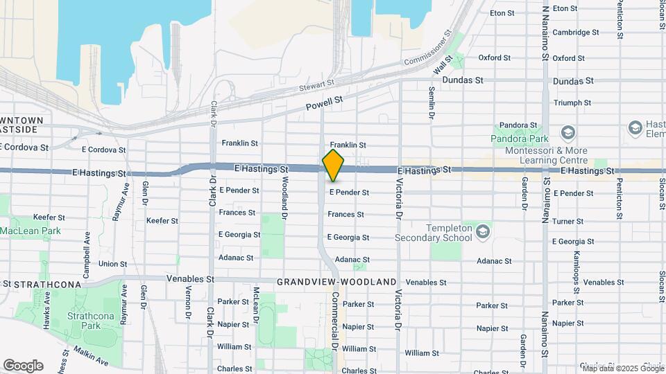 1725 E Pender St Map and Location Details