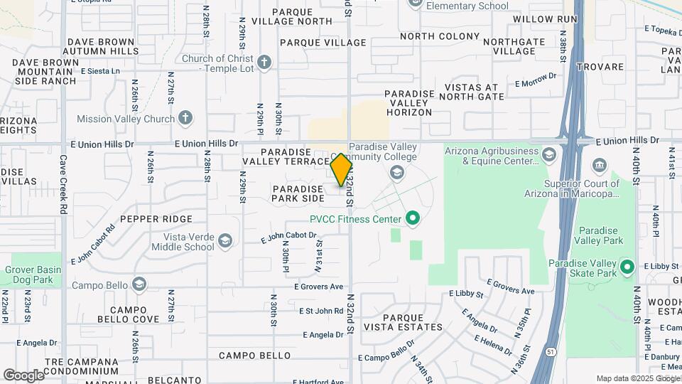 18250 N 32nd St Map and Location Details