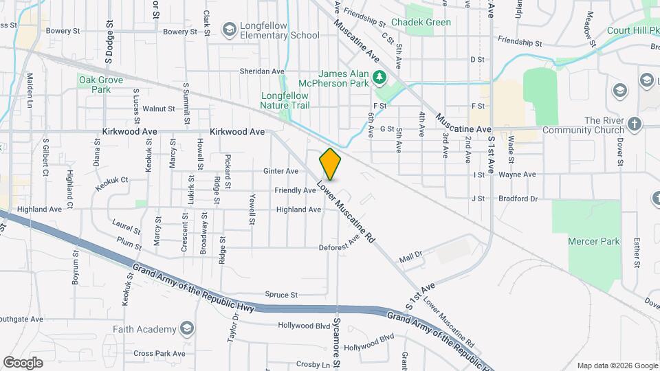 1626 Lower Muscatine Rd, Unit 310 Mapa y Detalles de la Ubicación