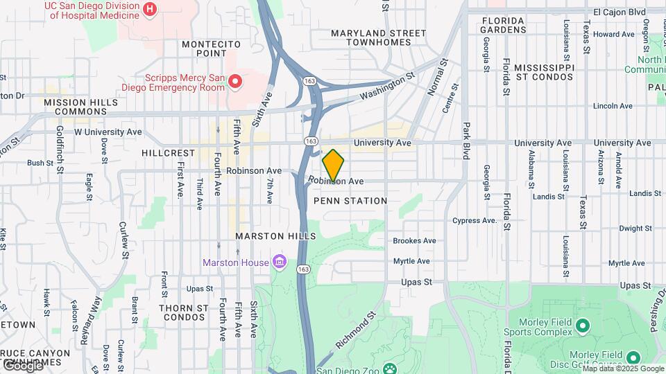 1033 Robinson Ave Map and Location Details