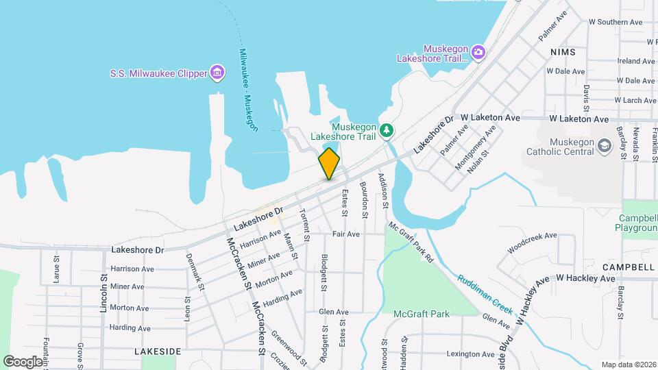 1836 Lakeshore Dr Map and Location Details