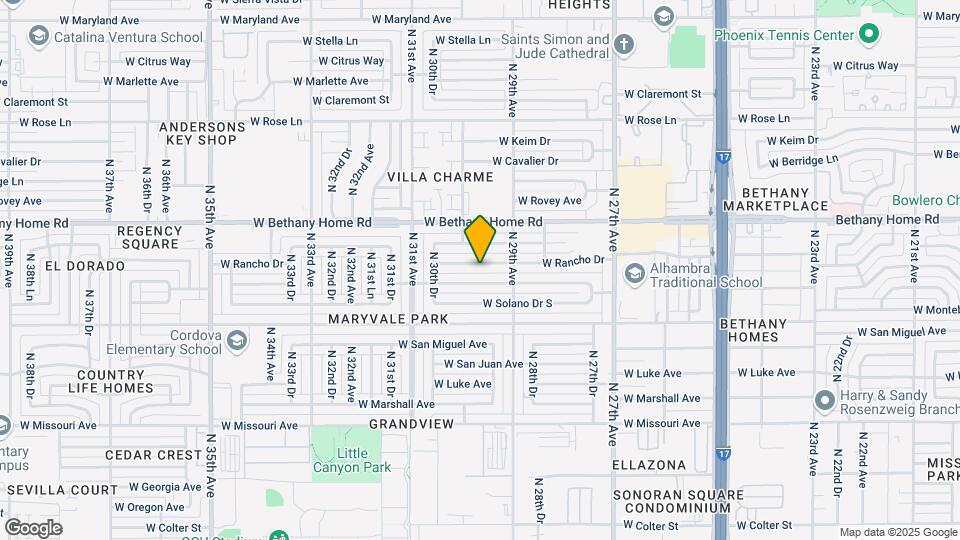 2929 W Rancho Dr Map and Location Details