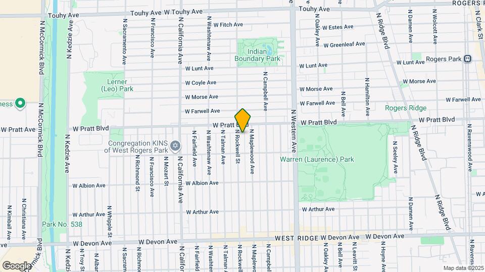 6739 N Rockwell St Map and Location Details