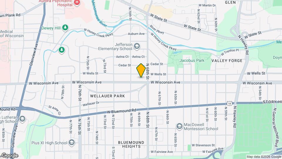6826 W Wisconsin Ave, Unit Lower Mapa y Detalles de la Ubicación