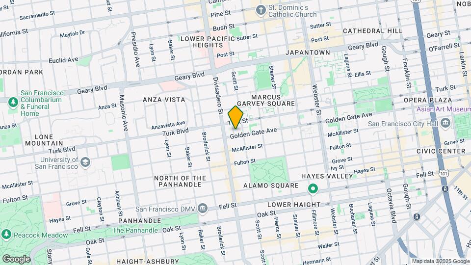 1640 Golden Gate Ave Mapa y Detalles de la Ubicación