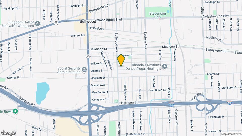 3611 Adams St Map and Location Details