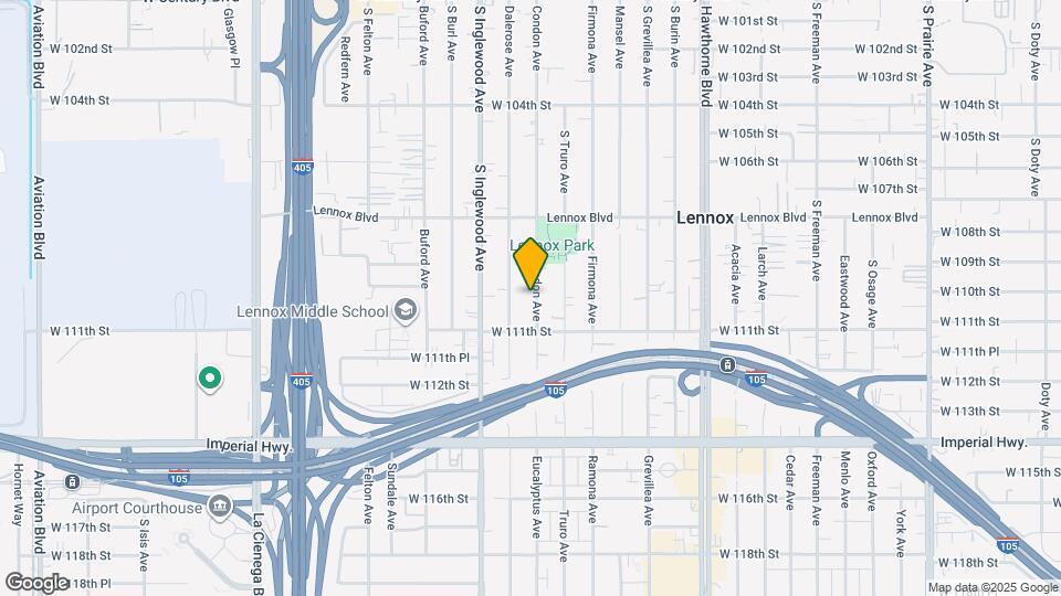 11017 Condon Ave Mapa y Detalles de la Ubicación