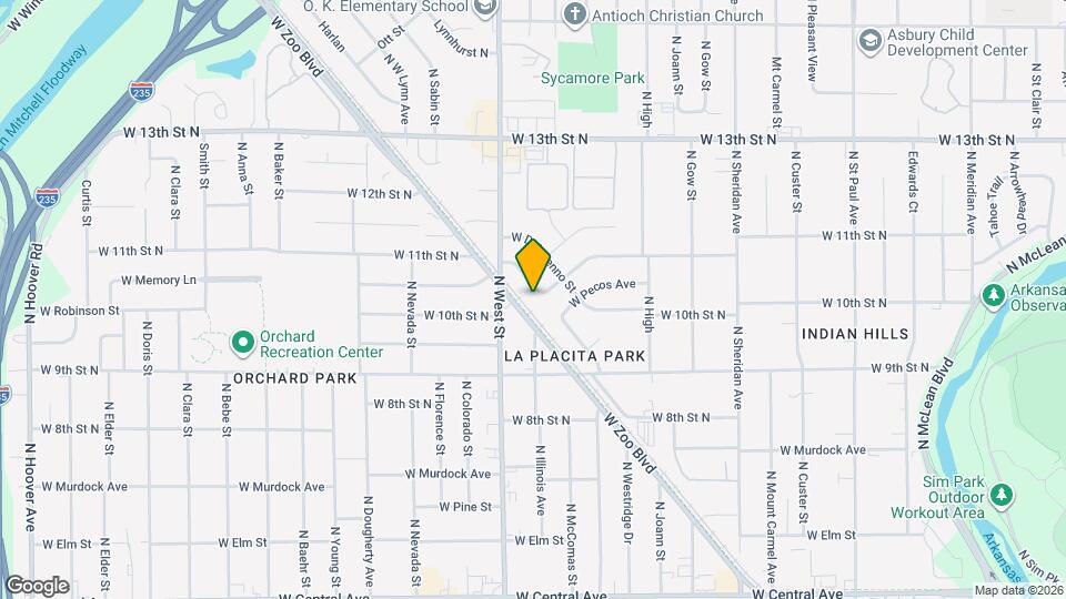 3833-3835 W 11th St N Map and Location Details