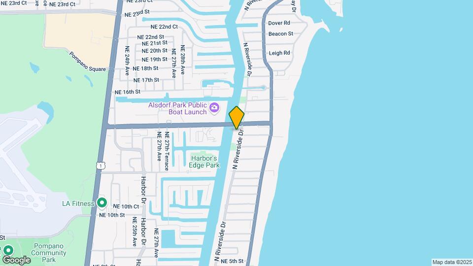1301 N Riverside Dr Mapa y Detalles de la Ubicación