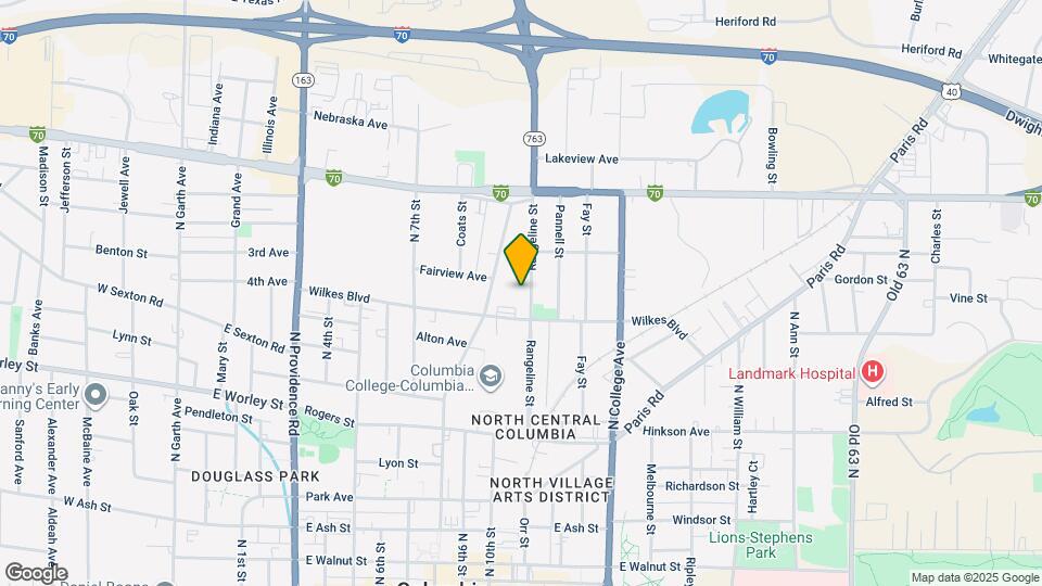 909 Rangeline St Map and Location Details