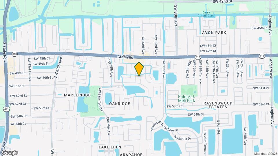 4967 SW 32nd Way Map and Location Details