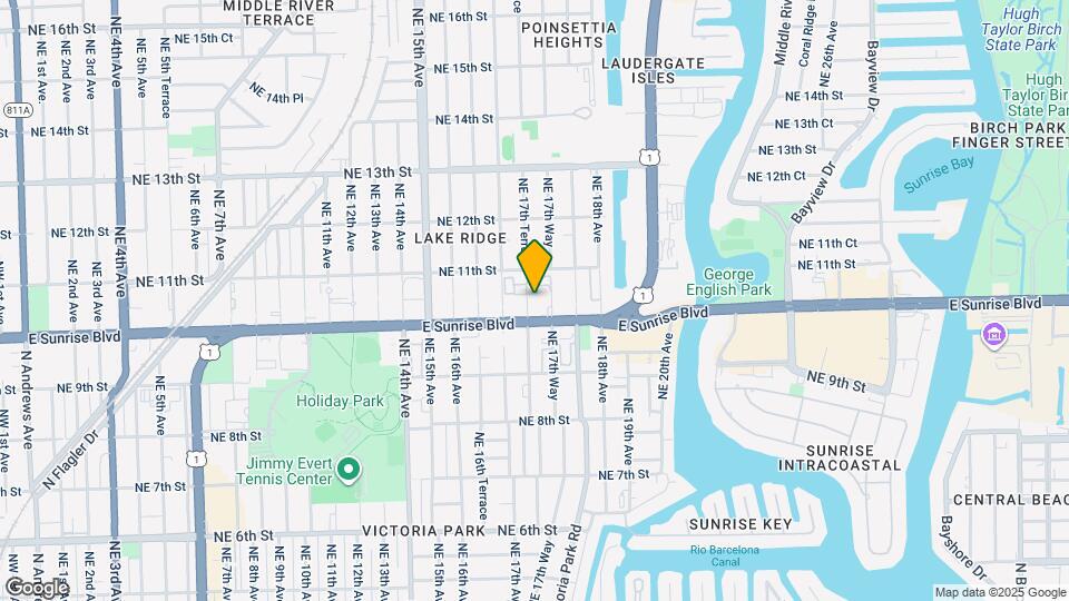 1020 NE 17th Terrace Map and Location Details