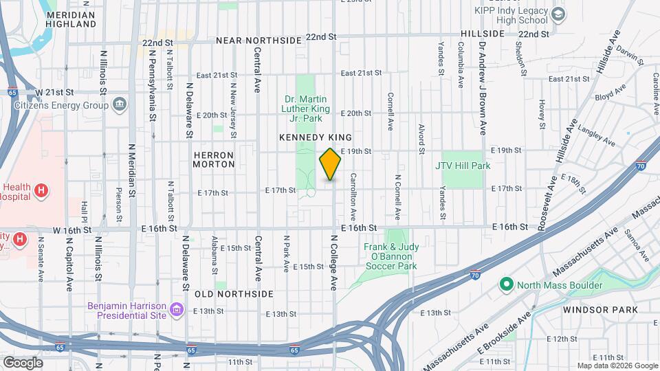 1704 N College Ave Map and Location Details