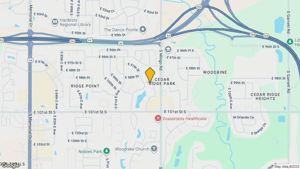 9908 S 95th E Ave Map and Location Details