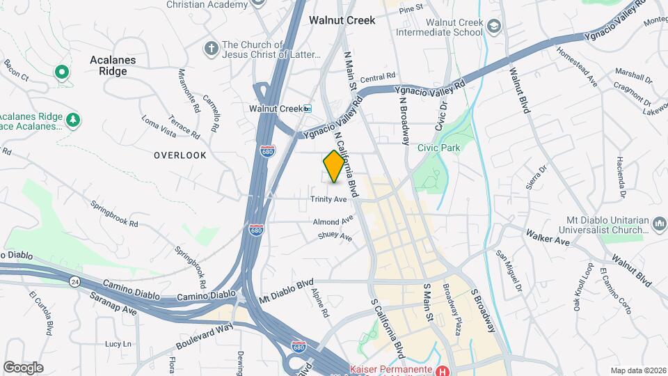 1655 N California Blvd Map and Location Details