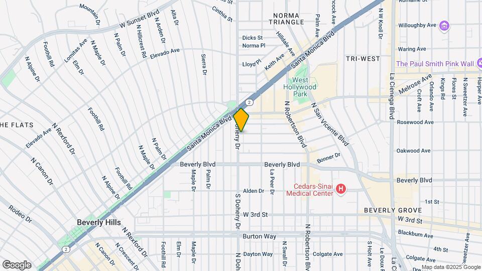 416 N Doheny Dr Map and Location Details