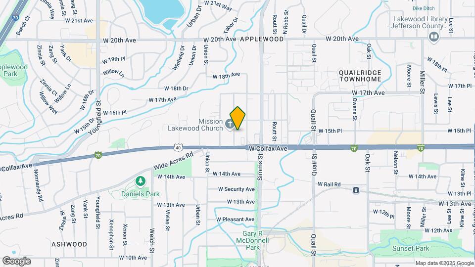1550 Tabor St Map and Location Details