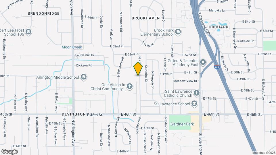 4836 N Kitley Ave Map and Location Details