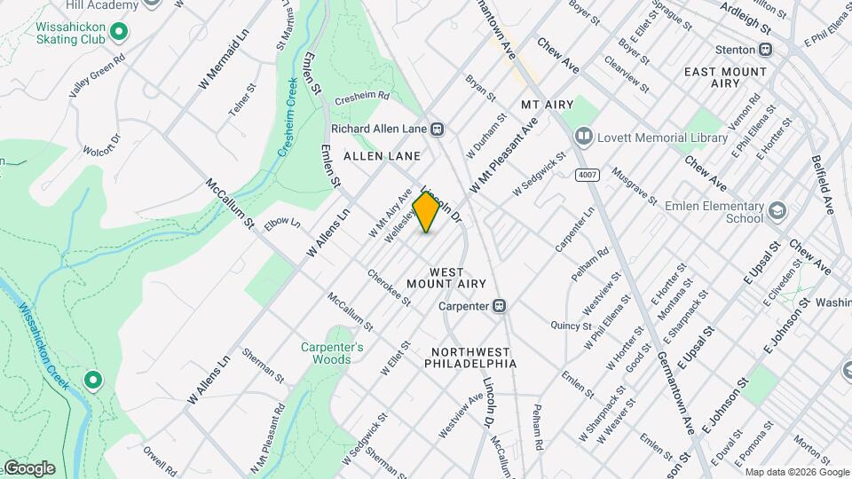 345 W Mt Pleasant Ave Map and Location Details