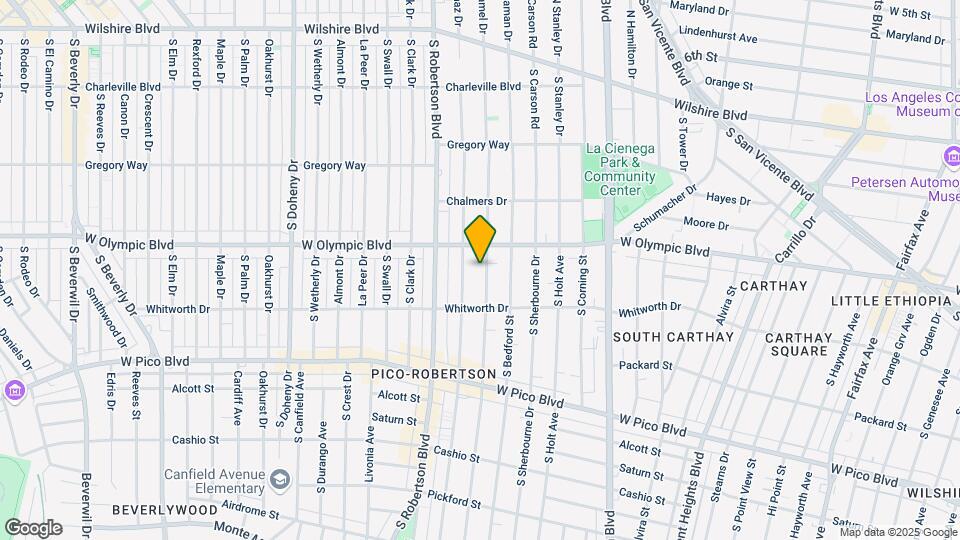 1025 S Shenandoah St Mapa y Detalles de la Ubicación