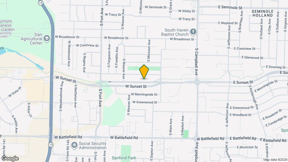 839 W Sunset St Map and Location Details