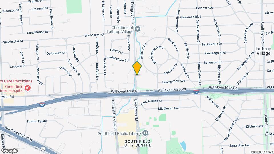 27230 Evergreen Rd, Unit Condo in Lathrup Park Map and Location Details