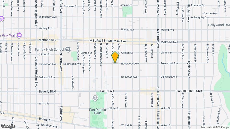 7416 Rosewood Ave Map and Location Details