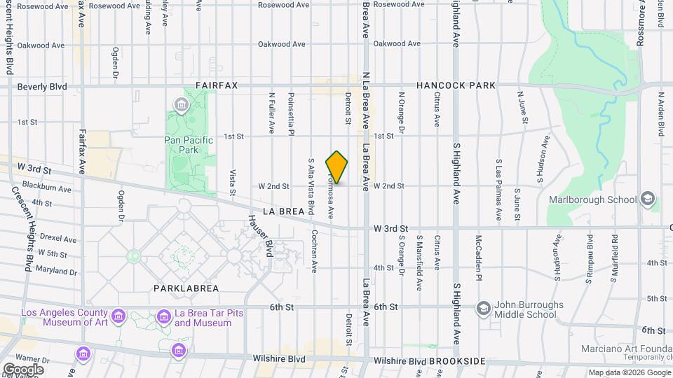 200 S Formosa Ave Map and Location Details