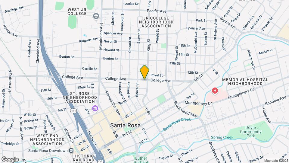 926 College Ave Map and Location Details