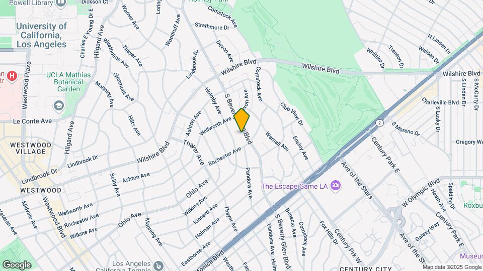 1361 Beverly Glen Map and Location Details