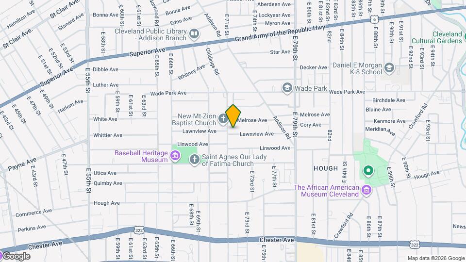 7109 Lawnview Ave Map and Location Details