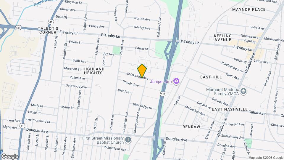 810 Chickasaw Ave Map and Location Details