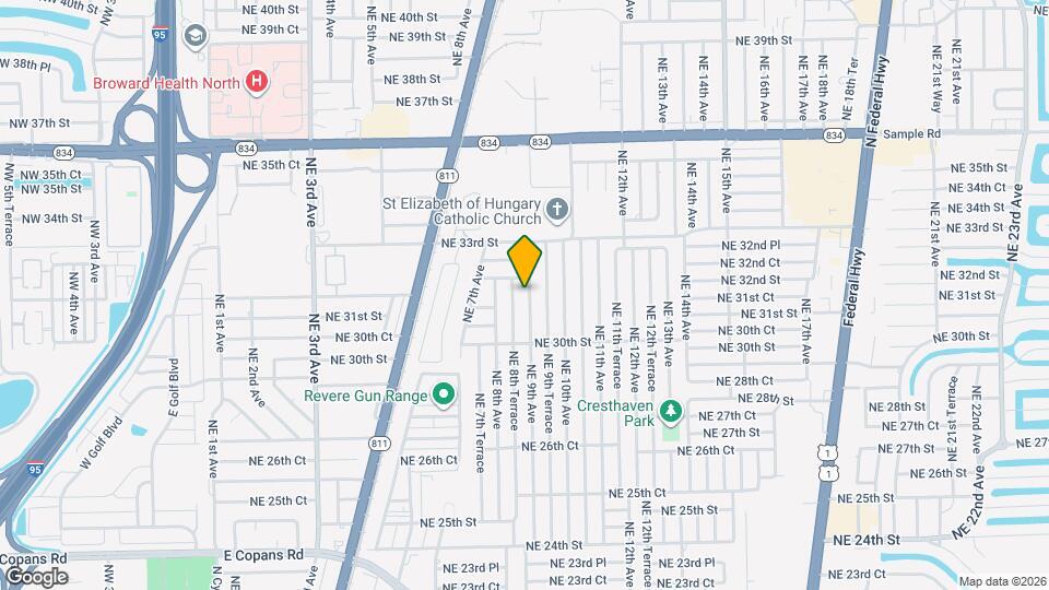 3111 NE 9th Ave Map and Location Details