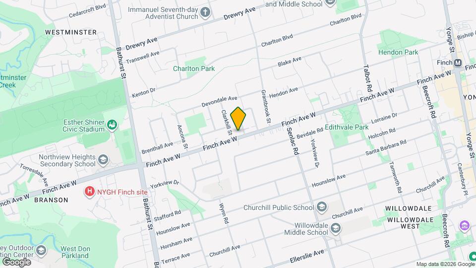 222 Finch Ave W, Unit 305 Map and Location Details