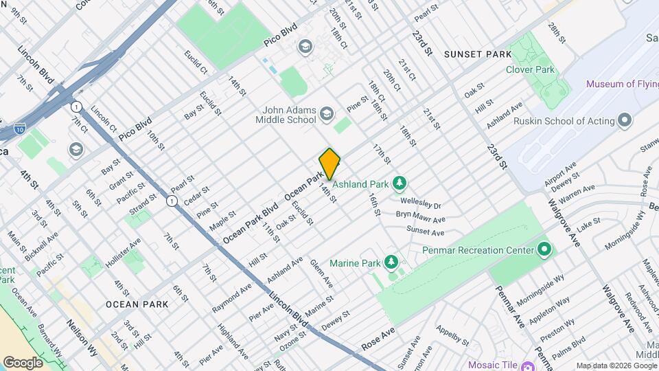 1407 Oak St Map and Location Details