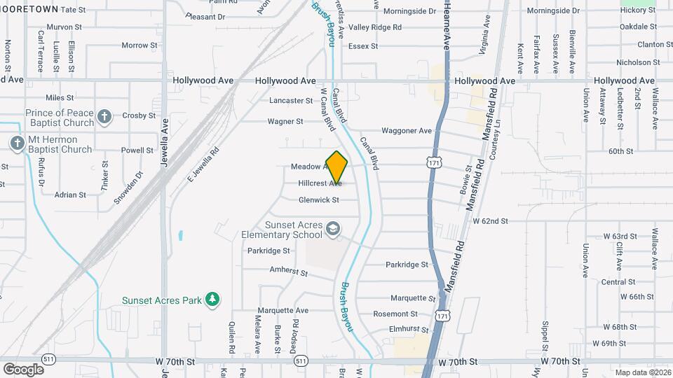2919 Hillcrest Ave Map and Location Details