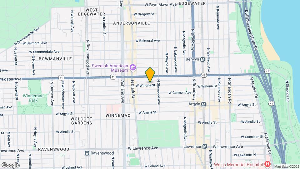 1426 W Winona St Mapa y Detalles de la Ubicación