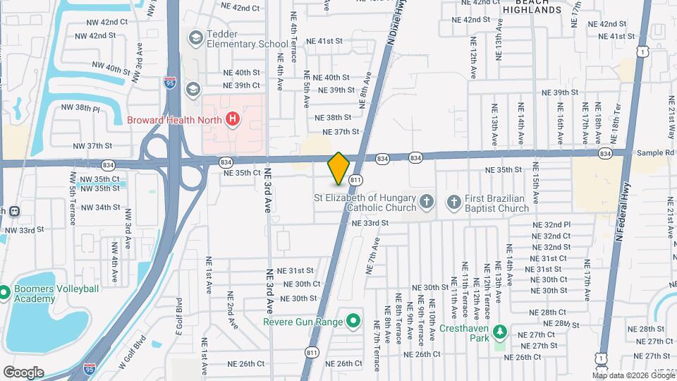 611 NE 34th St Map and Location Details