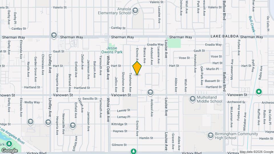 6913 Encino Ave Map and Location Details