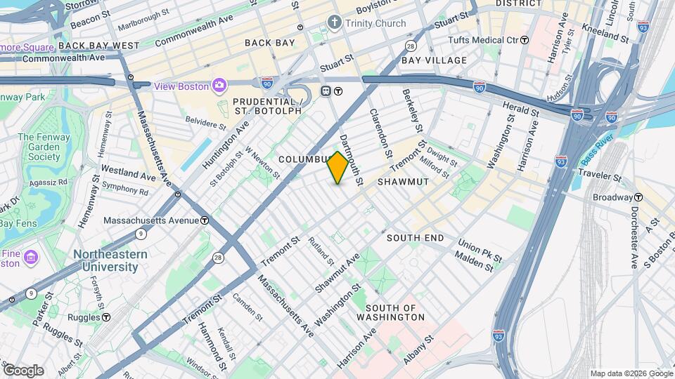 148 W Canton St Mapa y Detalles de la Ubicación