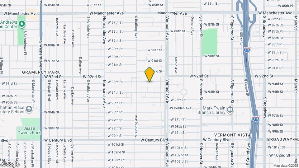 1104 W 93rd St Map and Location Details