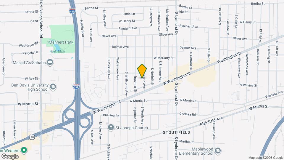 1038 S Worth Ave Map and Location Details