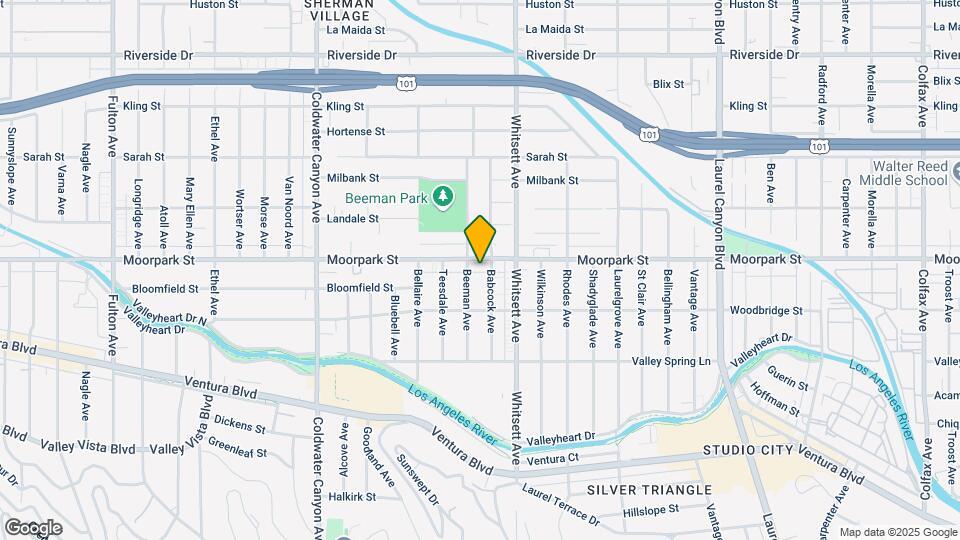 12550 Moorpark St Map and Location Details